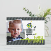 PHOTO ANNIVERSAIRE INVITATIONS :: robot danser 1L (Debout devant)