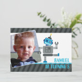 PHOTO ANNIVERSAIRE INVITATIONS :: robot danser 4L (Debout devant)