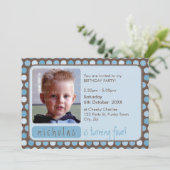 PHOTO ANNIVERSAIRE INVITATIONS :: spotty 5L (Debout devant)