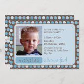 PHOTO ANNIVERSAIRE INVITATIONS :: spotty 5L (Devant / Derrière)