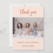 Photo Anniversaire pêche simple carte de remerciem (Devant)