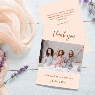 Photo Anniversaire pêche simple carte de remerciem