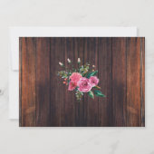 Photo Anniversaire Rose Floral Invitation N'import (Dos)