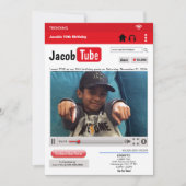 Photo Anniversaire Tube Party Invitation (Devant)