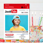 Photo Anniversaire Tube Party Invitation