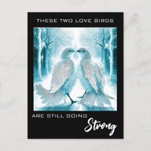 *~* PHOTO Anniversary AP54 Absract Love Birds Briefkaart