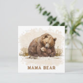 *~* Photo AP72 Maman Ourse Ourson Carte de la Fête (Debout devant)