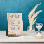 Photo Aquarelle Rose Black Gold Salon Prix Menu Plaque<br><div class="desc">Aquarelle Rose Black Gold Salon Prix Menu Plaque. Elégante couleur rose vif or marbre main style lettré calligraphie script prix professionnel menu services. Parfait pour les maquilleurs,  coiffeurs,  cosmétologues,  et plus encore !</div>