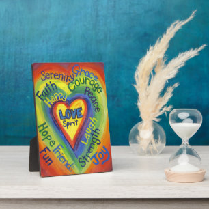 Photo Arc-en-ciel Spirit Mots Art Plaque Signal