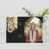 Photo Arc Noir Alors/Maintenant Faire-part de grad (Debout devant)