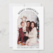 Photo Arch Joyeux Noël Rouge Plaid Carte de vacanc (Devant)