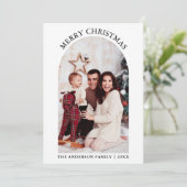 Photo Arch Joyeux Noël Rouge Plaid Carte de vacanc (Debout devant)