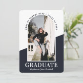 Photo Arch moderne 2 Couleur Faire-part de graduat (Debout devant)