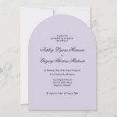 Photo Arch Shaped Lavender Wedding Invitation (Devant)