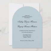 Photo Arch Shaped teal Wedding Invitation (Devant)