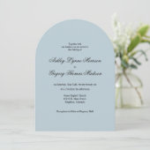 Photo Arch Shaped teal Wedding Invitation (Debout devant)
