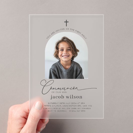 Photo Arché First Communion Boy Invitation (In situ (ordinateur de poche))