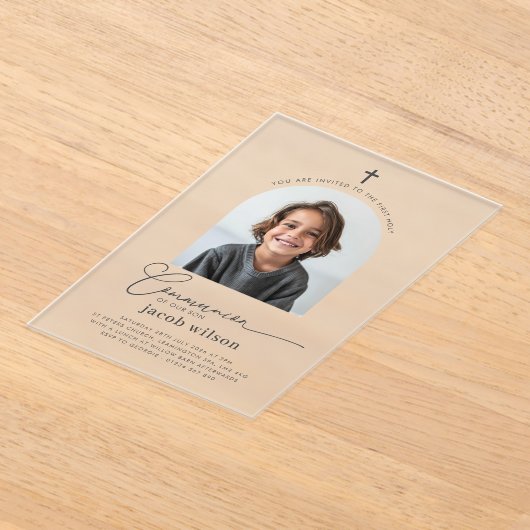 Photo Arché First Communion Boy Invitation (Poser)