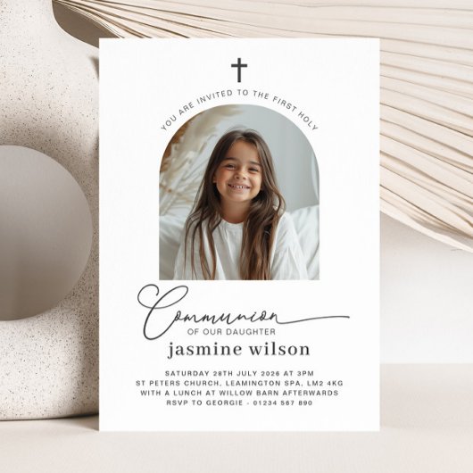 Photo Arché Première communion Invitation fille