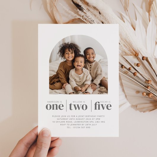 Photo Arché Triple Joint Invitation Anniversaire