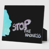 Photo Arrêtez la plaque de folie (Côté)