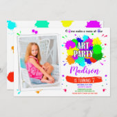 Photo Art anniversaire invitation Artisanat de pei (Devant / Derrière)