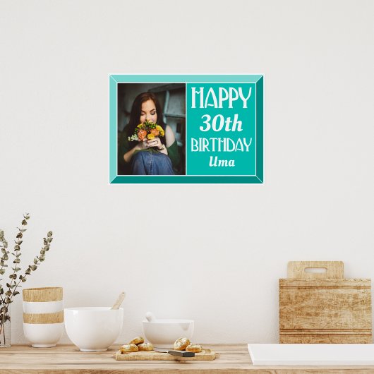 Photo Art déco biseautée turquoise (Cuisine)