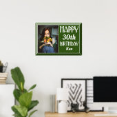 Photo Art déco vert 30e anniversaire (Bureau à domicile)