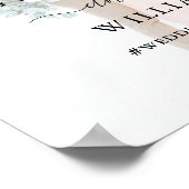 Photo avec Affiche de bienvenue Mariage Calligraph (Coin)