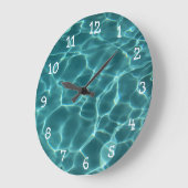 Photo avec chiffres blancs horloge murale (Angle)