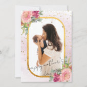 Photo avec la carte de fête des mères à cadre flor (Devant)