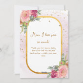 Photo avec la carte de fête des mères à cadre flor (Dos)