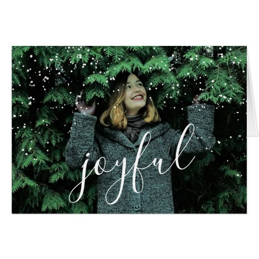 Photo Avec Nom, Joyeux, Carte De Noël (Devant Horizontal)