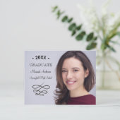 Photo avec Swirly Line - Carte Postale Graduation (Debout devant)