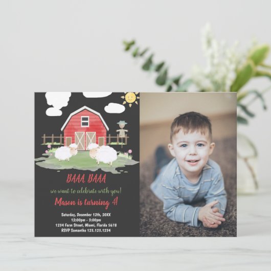 Photo Baa Baa Red House Farm Invitations Anniversa (Debout devant)