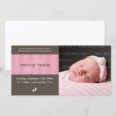 PHOTO BABY FAIRE-PART :: happy pieds 1L (Devant / Derrière)