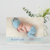 PHOTO BABY FAIRE-PART première superposition garço (Debout devant)