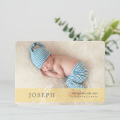 PHOTO BABY FAIRE-PART première superposition garço (Debout devant)