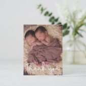 Photo Baby Faire-part Twin Baby (Debout devant)