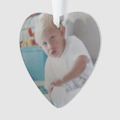 Photo Baby First Christmas Ceramic Ornament (devant)