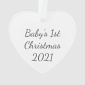 Photo Baby First Christmas Ceramic Ornament (dos)