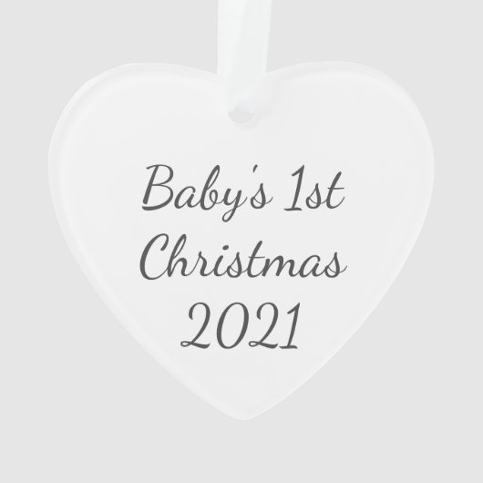 Photo Baby First Christmas Ceramic Ornament (dos)