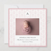 Photo Baby Girl Name Faire-part de naissance (Devant)