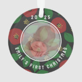 Photo Baby's First Christmas Floral (dos)
