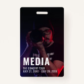 Photo Background Media Pass ID Badge (Devant)