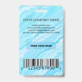Photo Badge d'entreprise Arrière - plan bleu (Arrière)