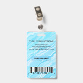 Photo Badge d'entreprise Arrière - plan bleu (Arrière avec clip)