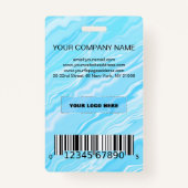 Photo Badge d'entreprise Arrière - plan bleu (Dos)