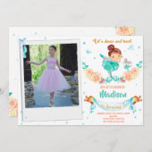 Photo Ballerina invitation anniversaire Ballet inv (Devant / Derrière)