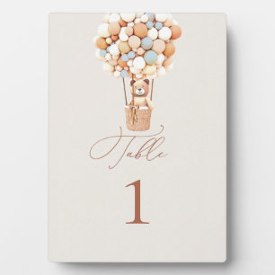 Photo Ballons d'ours Numéro de tableau Plaque